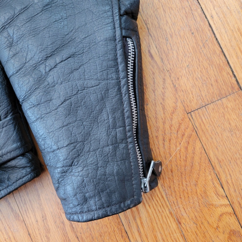 Event Leather Motorcycle Jacket M Black Thinsulate Lined Biker Bomber Gorpcore - Picture 9 of 11